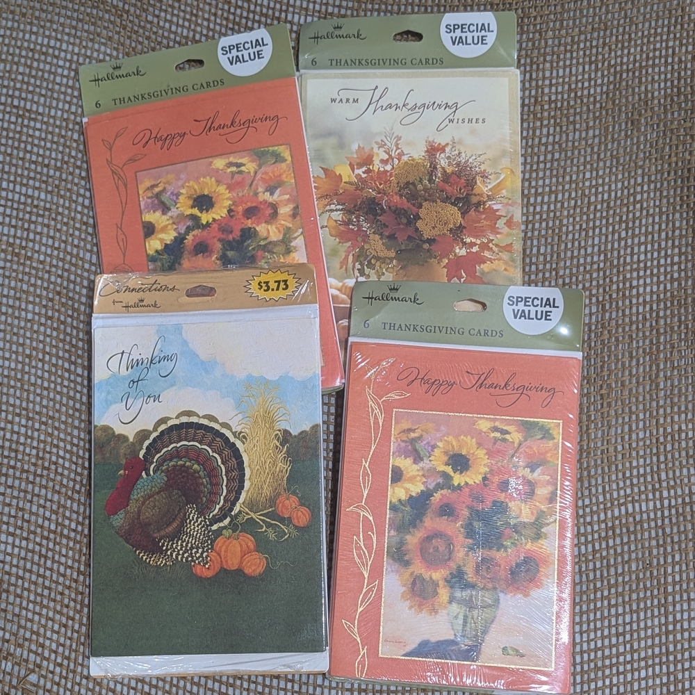 Hallmark Thanksgiving Cards and Envelopes - 24 cards, New Old Stock